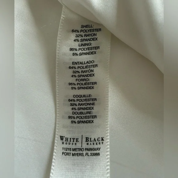 White House Black Market Dress  2 White Ivory Embellished Neck Sheath Cocktail - Picture 6 of 10